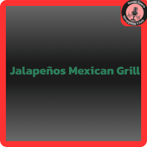 Red and black advertisement banner for Jalapeños Mexican Grill with green text in the center reading "Jalapeno's Mexican Restaurant - Richmond $6 Gift Certificate." In the top right corner, there is a circular logo for "Round Table Shopping Guide.